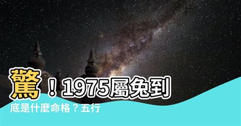 1975年屬什麼生肖|【1975是什麼兔】驚！1975屬兔到底是什麼命格？五。